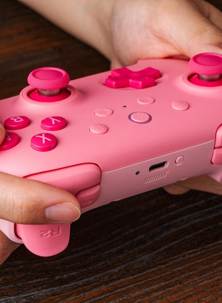 8BitDo Ultimate 2C Bluetooth Controller for Switch/Switch 2, Wireless Controller with 6-Axis Motion Control, Rumble Vibration, Refined D-Pad and Bumpers, and Hall Effect Joysticks (Pink) - Image 5