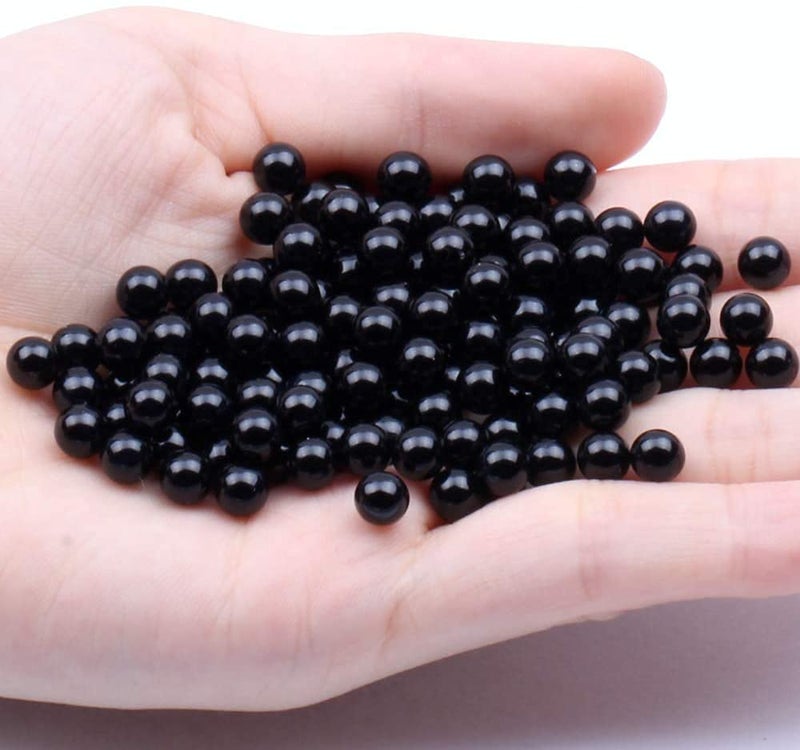 Jasol Beads 5mm for Pearl Setting Machine no Hole Beads Pack of 50 Gram+ 15gram revit (Black) - Image 2
