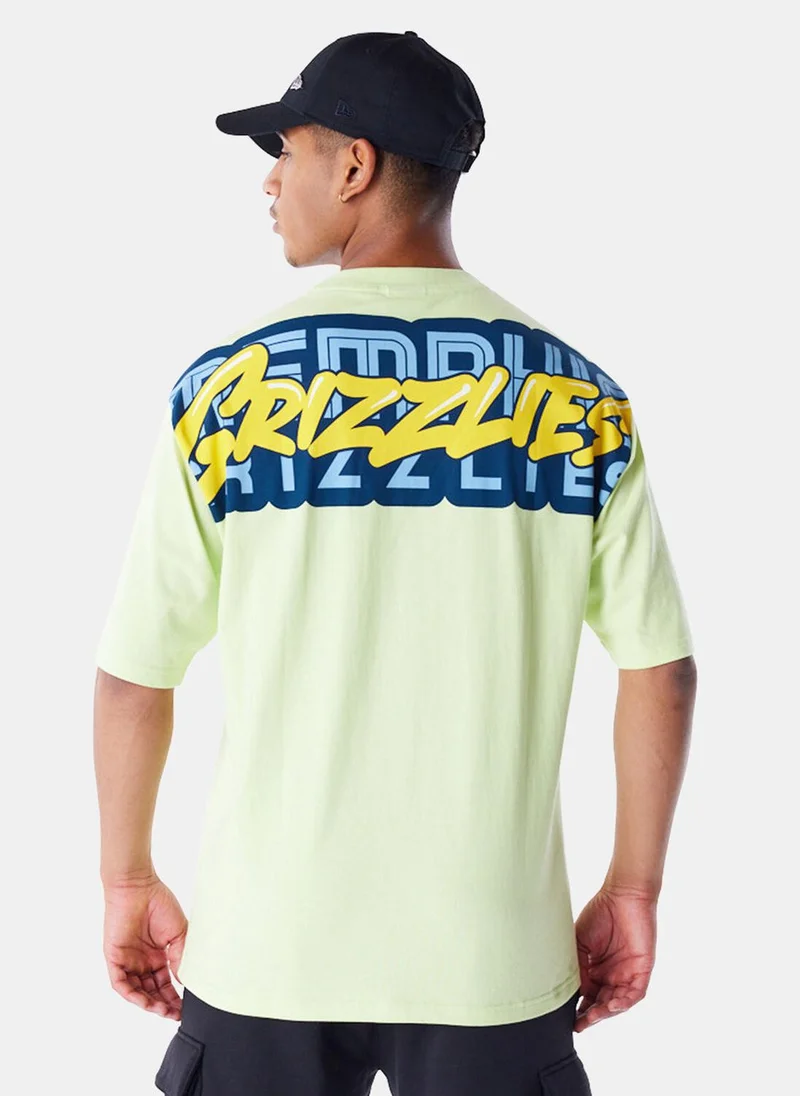 نيو ايرا Men's NBA Memphis Grizzlies Wordmark T-Shirt