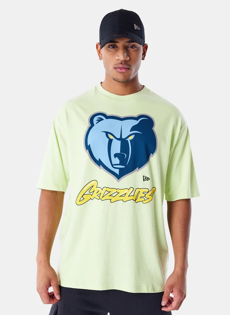 نيو ايرا Men's NBA Memphis Grizzlies Wordmark T-Shirt