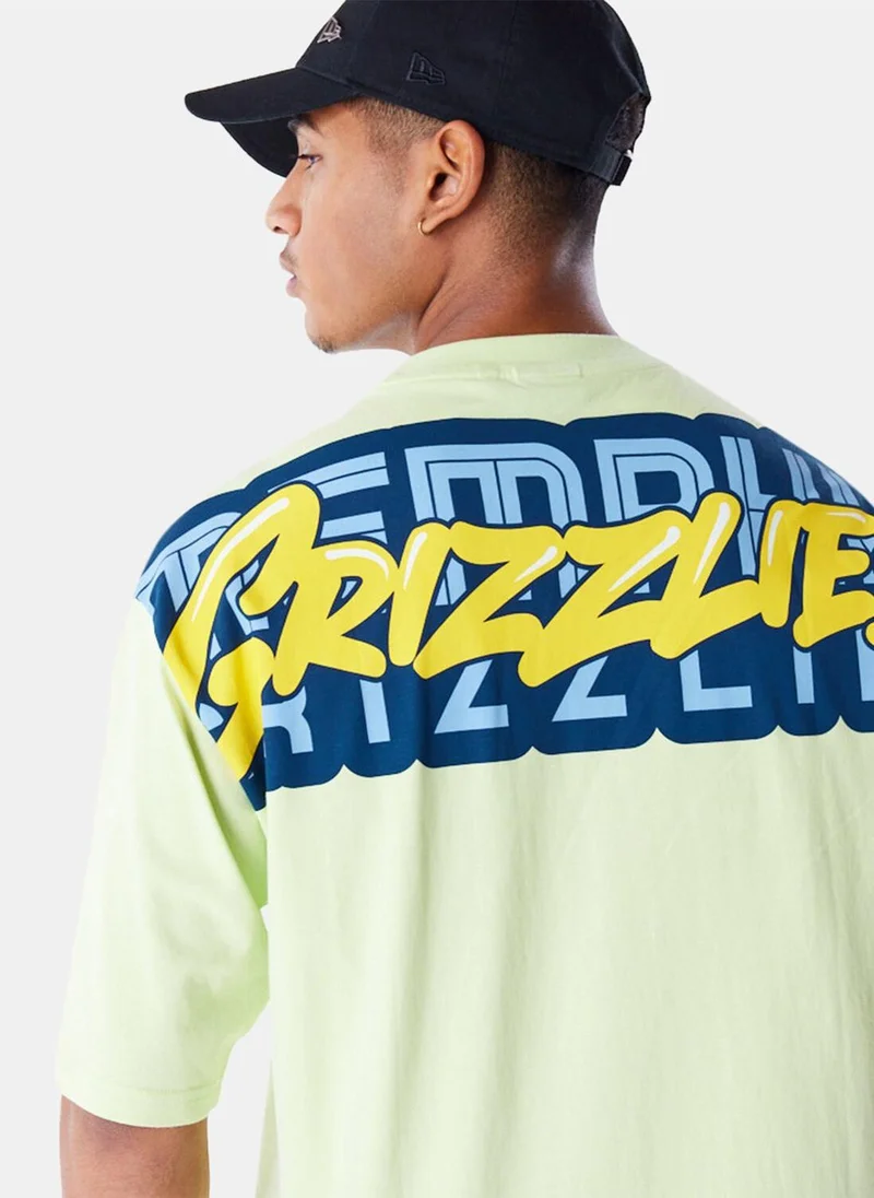 NEW ERA Green Men's NBA Memphis Grizzlies Wordmark T-Shirt for Men | Best Price UAE