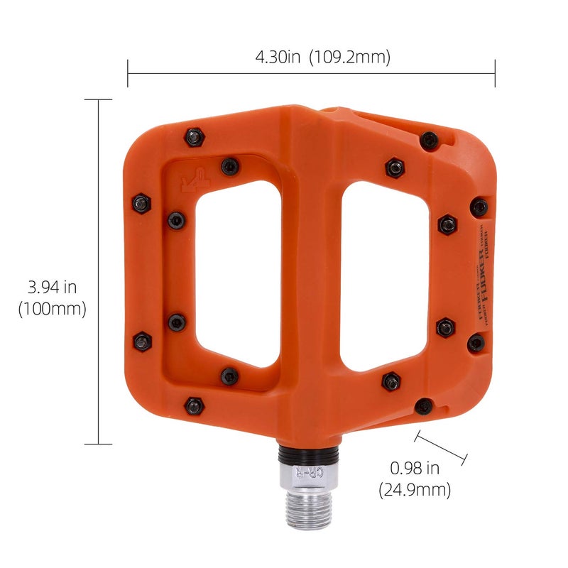 FOOKER MTB Pedals Mountain Bike Pedals 3 Bearing Non-Slip Lightweight Nylon Fiber Bicycle Platform Pedals for BMX MTB 9/16" - Image 5