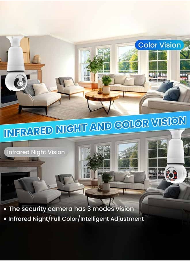 Generic - Light Bulb Camera HD Lens Wireless Wi-Fi Smart Support 2.4 GHz Band Only, Two-way Talk, Suitable for Home Security, Wireless Outdoor Indoor - Image 1