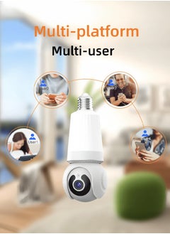 Generic Light Bulb Camera HD Lens Wireless Wi-Fi Smart Support 2.4 GHz Band Only, Two-way Talk, Suitable for Home Security, Wireless Outdoor Indoor  - Image 5