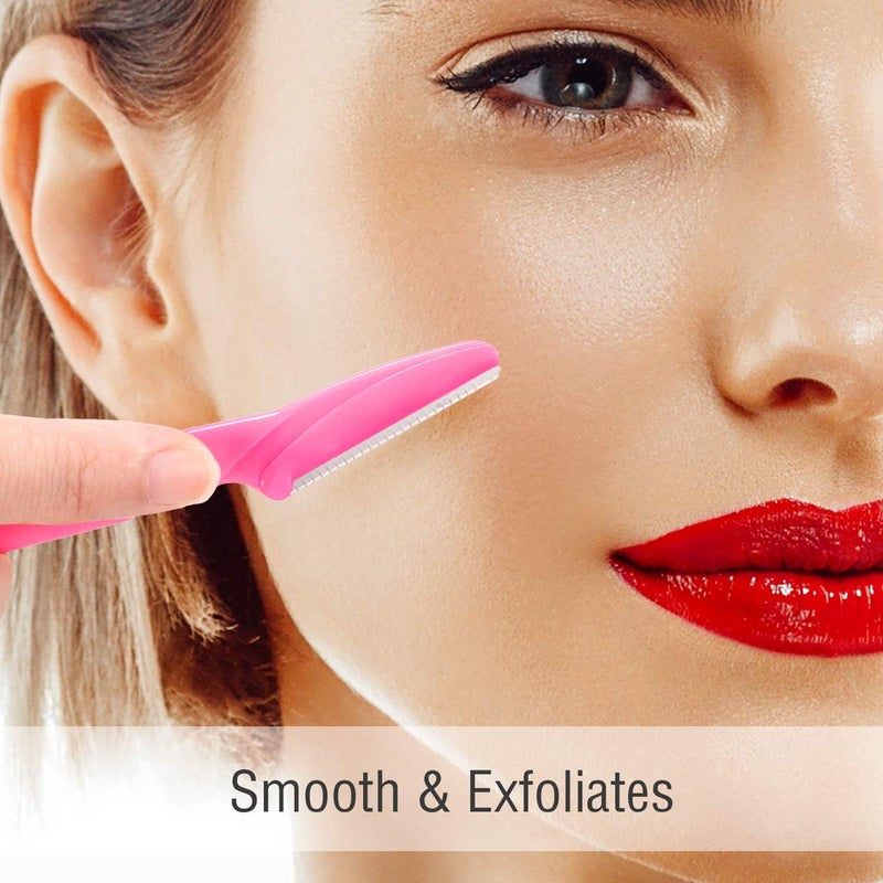 Jovitec 12 Pieces Eyebrow Razor Shaper Shavers Trimmers for Women and Men Face Hair Removers Pink Yellow Blue - Image 5