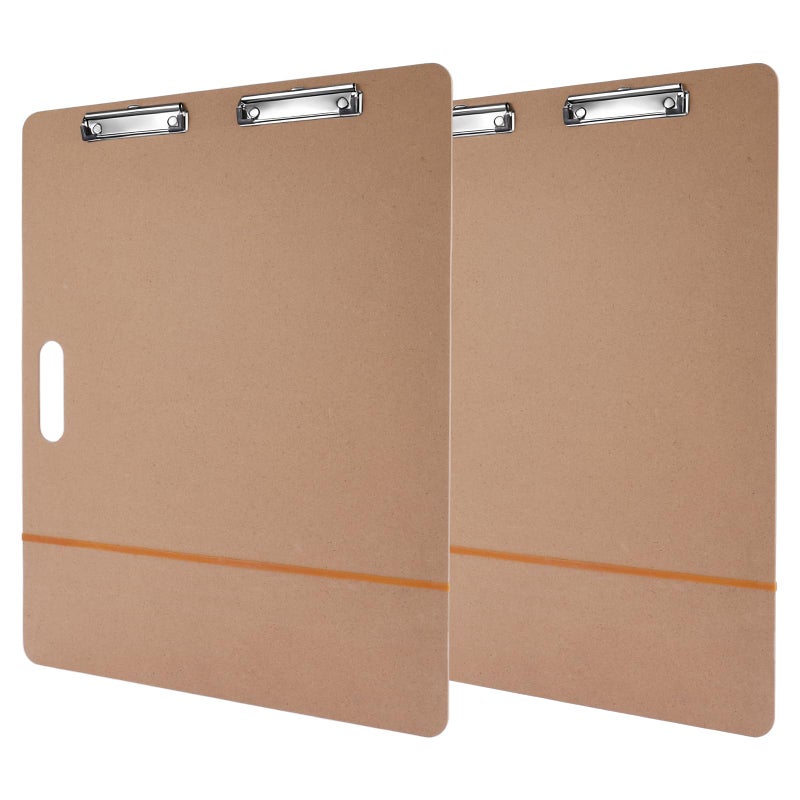 Rainmae 2pcs 18" x 24" Artist Sketch Tote Board, Lightweight Hardboard Drawing Board with Clips and Handle for Art, Sketching, Travel, Classroom,Studio or Field Use - Image 1