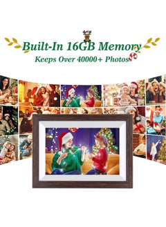 WiFi Digital Picture Frame 10.1 Inch Smart Digital Photo Frame with IPS Touch Screen HD Display, 16GB Storage Easy Setup to Share Photos or Videos Anywhere via Free Frameo APP (Brown Wood Frame) - pzsku/Z1C6F3E0C2D35682C67A3Z/45/_/1718420303/fce55d15-7cad-4d2d-ab17-dd3dc377a766