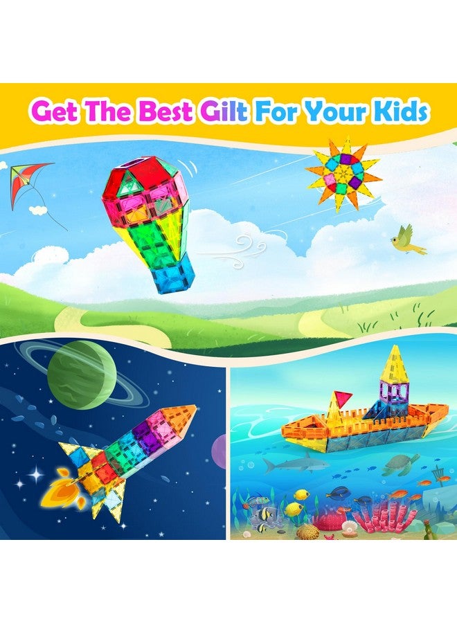 Diytoy بلاط مغناطيسي، 100 قطعة مكعبات بناء ثلاثية الأبعاد، مجموعة بناء مغناطيسية للأطفال، ألعاب تكديس سيقان البناء، لعبة مغناطيسية هدية للأطفال الصغار والأولاد والبنات - Image 5