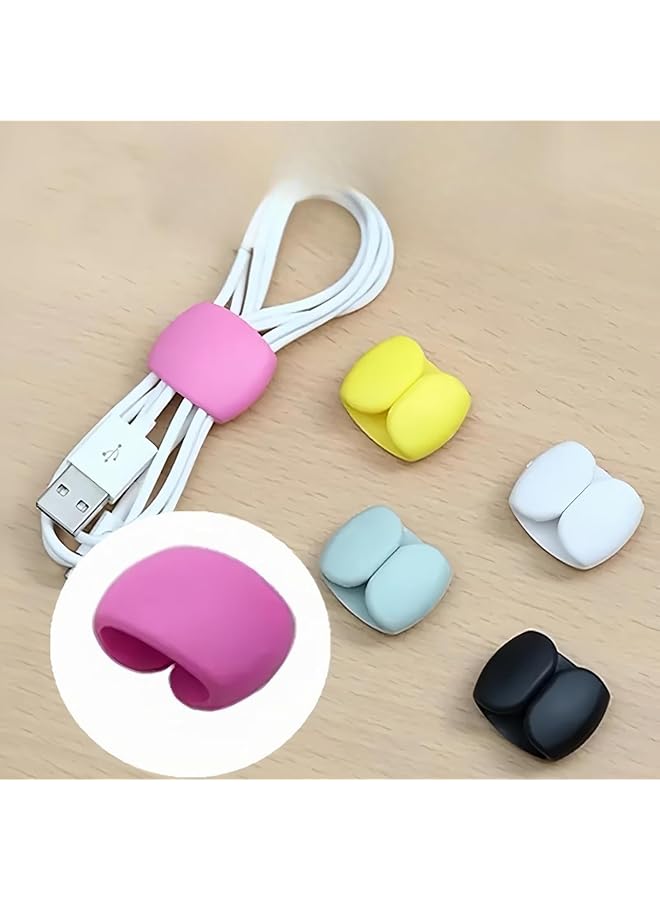 Green Tiger 20 Pcs Multi-Pack Cable Storage and Organizer Clips – Versatile Wire & Charging Cable Management for Travel, Desk, and Home – Secure and Tidy Data Cable Holders - Image 1