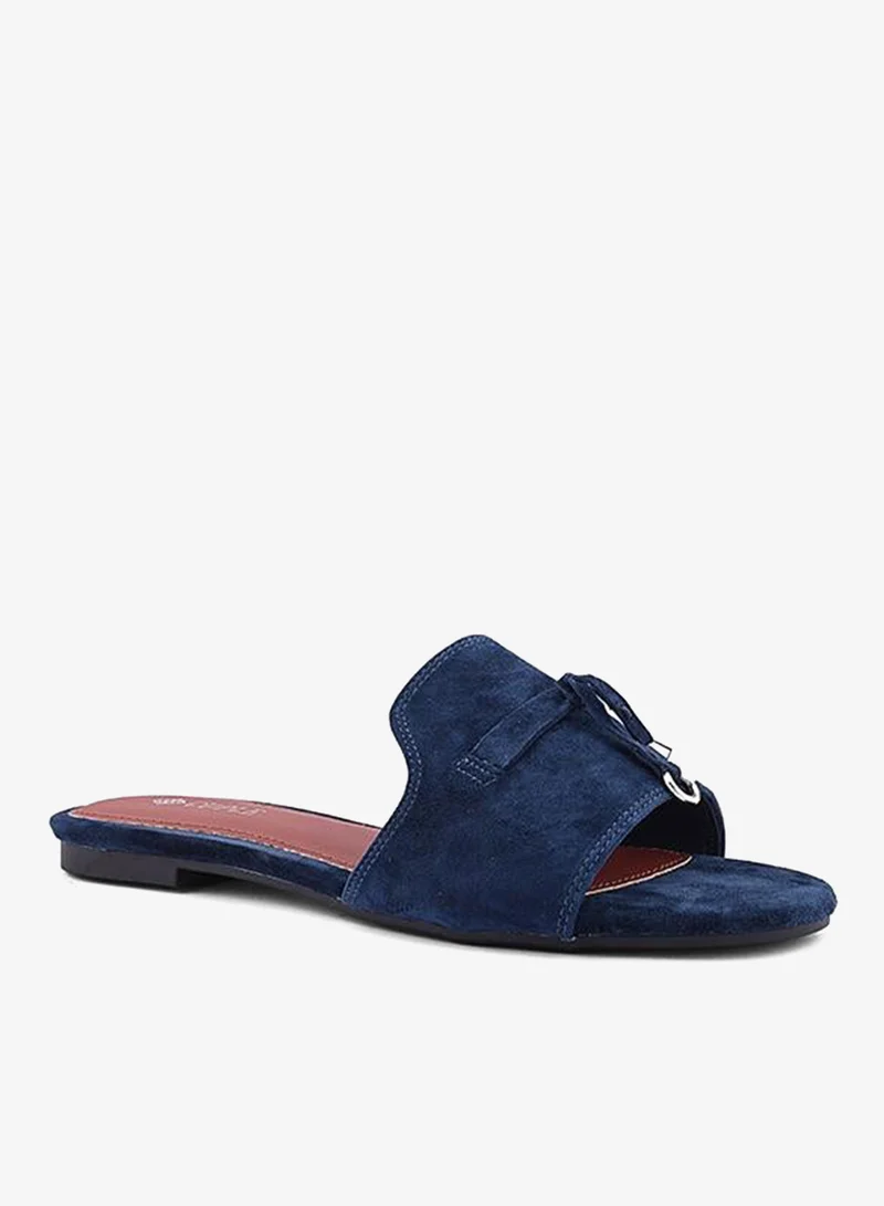 Cuple Women Buckle Detail Flat Slides