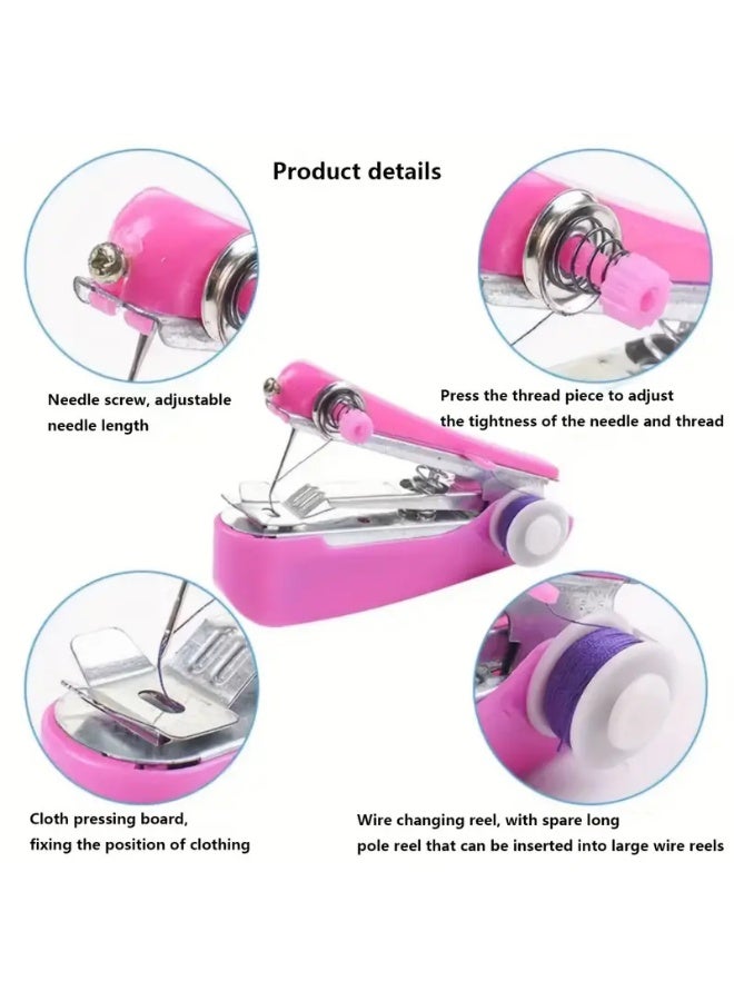 Portable manual mini mini sewing machine household handheld simple sewing machine God pocket small tailor machine - Image 3