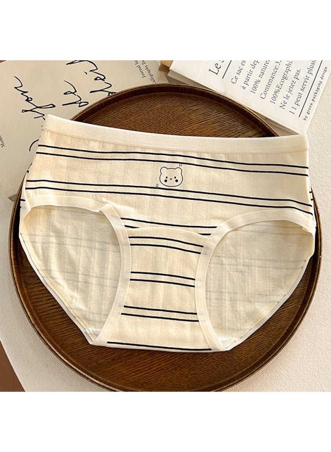 Cartoon Girl Student Mid-waist Underwear Female Grade A Antibacterial Grade A 100% Cotton Antibacterial Extended Breathable Briefs