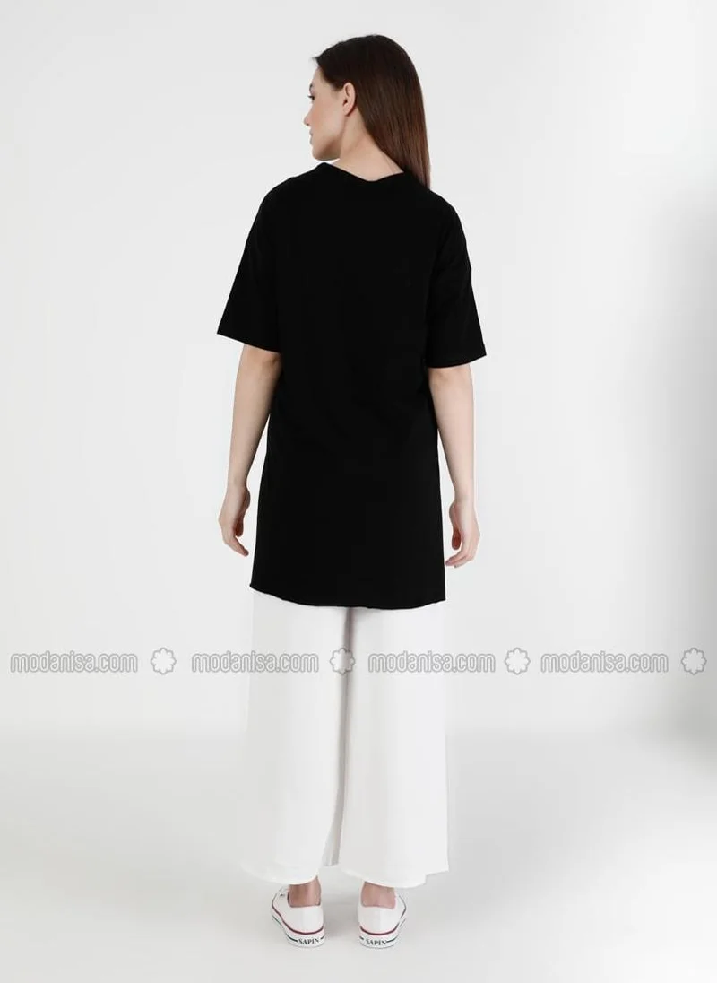Bwest Tunic With Slit Detail Black