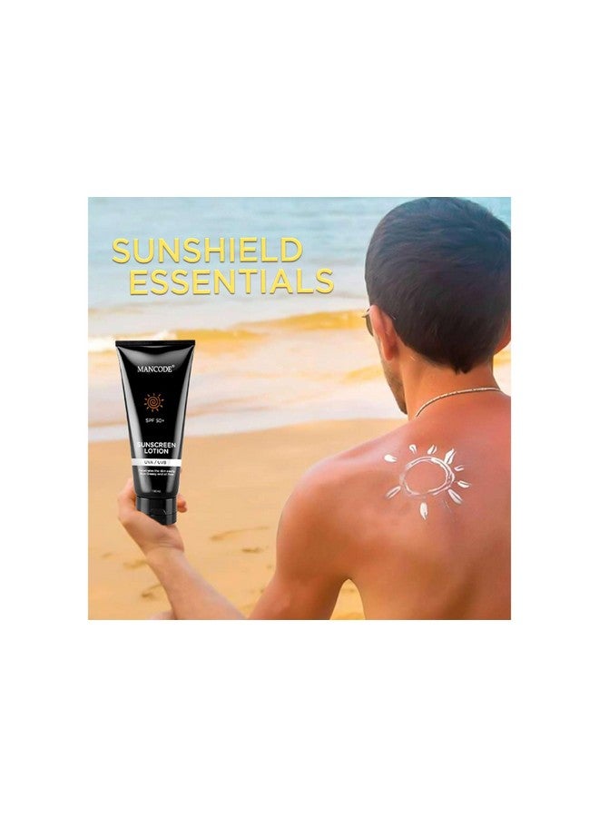 MAN CODE Mancode Sunscreen SPF 50 PA+ Lotion UV A, UV B & Blue Light Protection For All Types of Skin | Non-Greasy, Quick-Absorbing Sunscreen for Men and Women (100ml) - Image 3