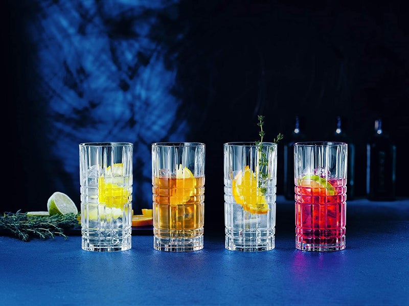 Nachtmann Square Collection Crystal 6-inch Long Drink, Set of 4, Clear Glass, For Cocktails or Non- Alcoholic Beverages,15-Ounce Capacity, Dishwasher Safe - Image 3