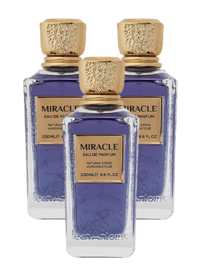 جين أنطون 3 قطع عطر ميراكل للجنسين 200 مل - Image 1