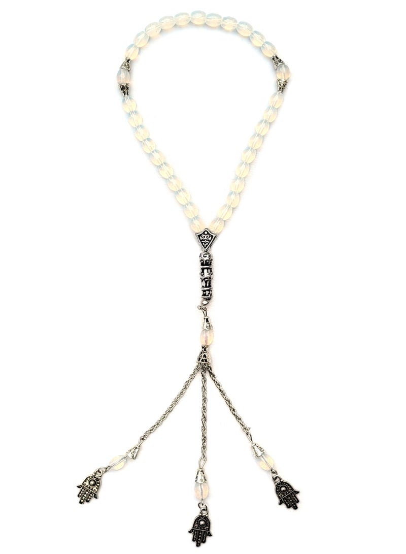Alwan 33 Count Muslim Prayer Beads (Moon Stone Rice) - Image 1