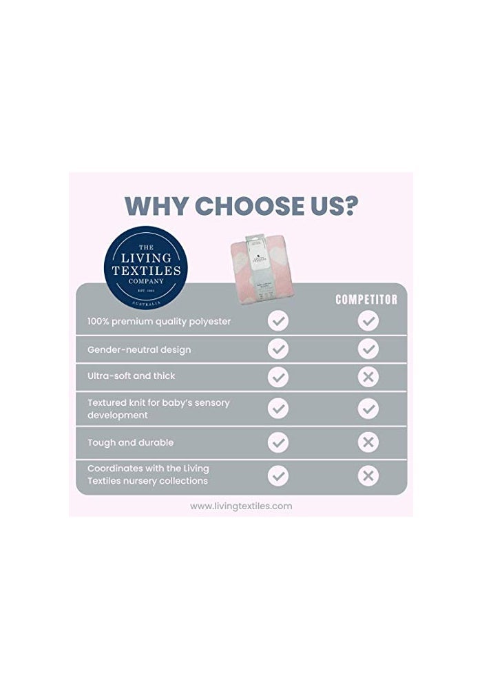 Living Textiles Pink Hearts Chenille Soft Baby Blanket Reversible Premium Cozy Fabric for Best Comfort - for Infant,Toddler,Newborn,Nursery,Girl,Throw,Crib,Stroller,Gift, Pink Hearts 40x30 - Image 3