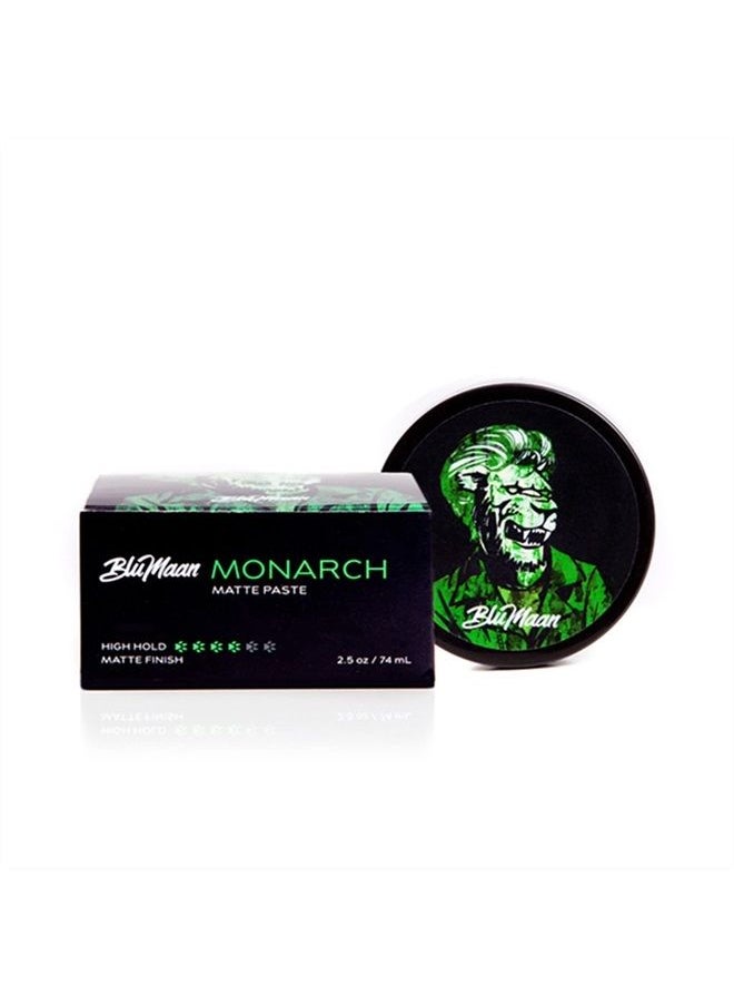 BluMaan - Monarch Matte Paste - High Hold, Matte Finish - Easy To Apply, Includes Shea Butter For Hair Health - 74 ml / 2.5 oz - Image 1