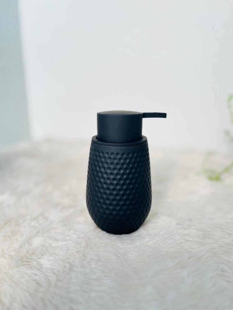 Matt Black Soap Dispenser for Bathroom | Liquid Soap, Lotion & Shampoo Dispenser for Wash Basin & Sink | Premium Handwash Bottle for Home & Commercial Use | 350 ML (Pack of 1)  - Image 4