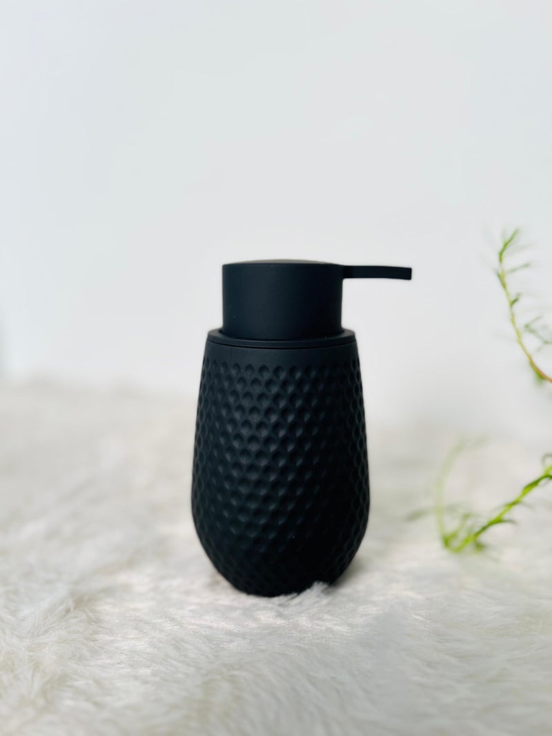 Matt Black Soap Dispenser for Bathroom | Liquid Soap, Lotion & Shampoo Dispenser for Wash Basin & Sink | Premium Handwash Bottle for Home & Commercial Use | 350 ML (Pack of 1)  - Image 5