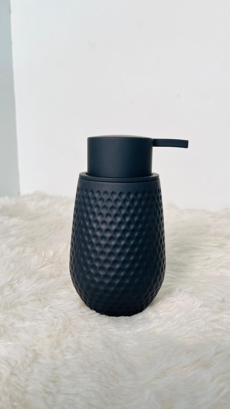 Matt Black Soap Dispenser for Bathroom | Liquid Soap, Lotion & Shampoo Dispenser for Wash Basin & Sink | Premium Handwash Bottle for Home & Commercial Use | 350 ML (Pack of 1)  - Image 1