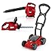 Arrowbash 3 Pcs Toy Gardening Tool Set for Kids Toy Leaf Blower Hedge Trimmer Push Lawn Mower Play Set with Lights and Sounds Christmas Birthday Gifts for Boys Girls - Image 2