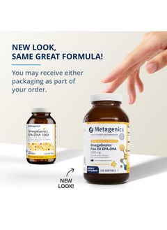 Metagenics Metagenics OmegaGenics Fish Oil EPA-DHA 1000 - Omega-3 Fish Oil Supplement - for Heart Health, Musculoskeletal Health & Immune System Health* - with DHA & EPA - 120 Softgels  - Image 3