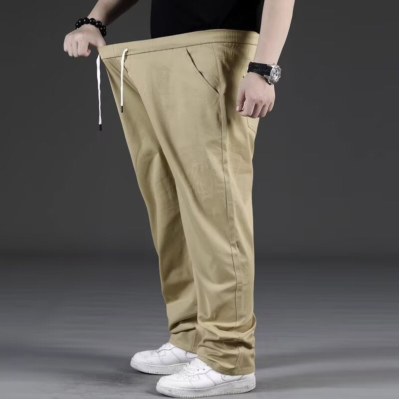 Plus Size Casual Pants Men Straight Loose Fat Pants Spring Summer Men'S Plus Size Big Fat 100Kg Long Pants - Image 3