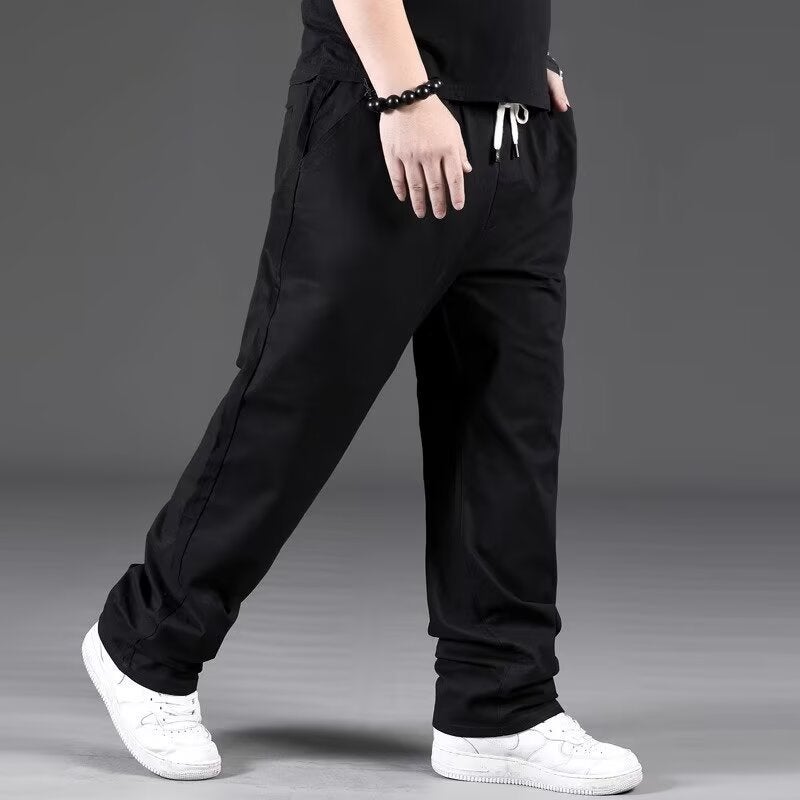 Plus Size Casual Pants Men Straight Loose Fat Pants Spring Summer Men'S Plus Size Big Fat 100Kg Long Pants - Image 1