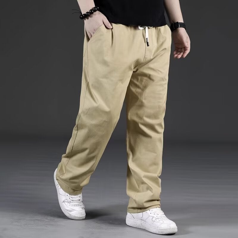Plus Size Casual Pants Men Straight Loose Fat Pants Spring Summer Men'S Plus Size Big Fat 100Kg Long Pants - Image 4