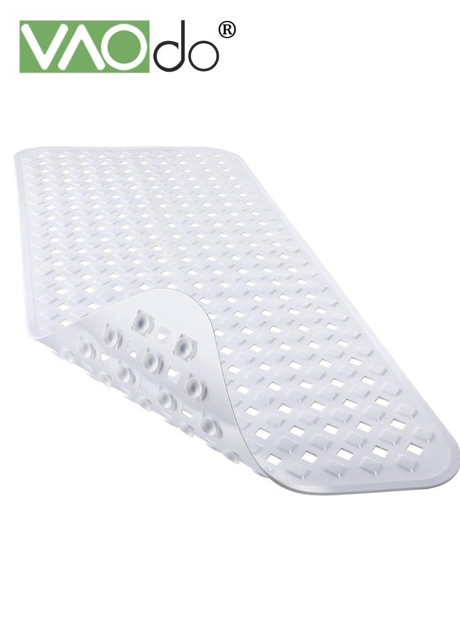 فاو دو كبير عدم الانزلاق حمام حصيرة حوض الاستحمام دش حصيرة بك عدم الانزلاق حمام حصيرة مع شفط كأس حمام حصيرة الأبيض 40 * 88 سم - Image 1