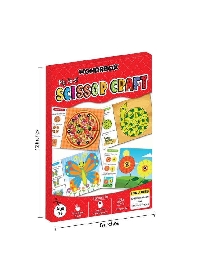 WONDRBOX Art & Craft Activity Kit - Practice Scissor Skills, Birthday Returns Gift for Kids Girls & Boys Ages 3, 4, 5, 6, 7 Girls and Boys,Multicolor | Pack of 12 - Image 4