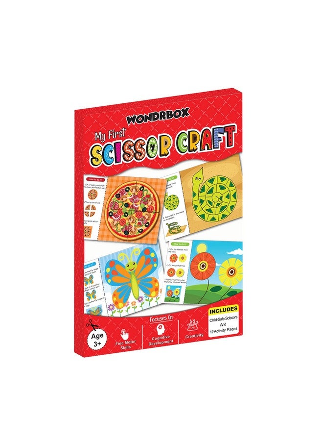 WONDRBOX Art & Craft Activity Kit - Practice Scissor Skills, Birthday Returns Gift for Kids Girls & Boys Ages 3, 4, 5, 6, 7 Girls and Boys,Multicolor | Pack of 12 - Image 2