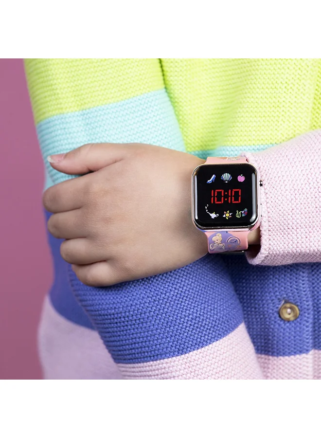 Disney Girls Digital Square Shape Plastic Wrist Watch - PN4398 - 35 Millimeter