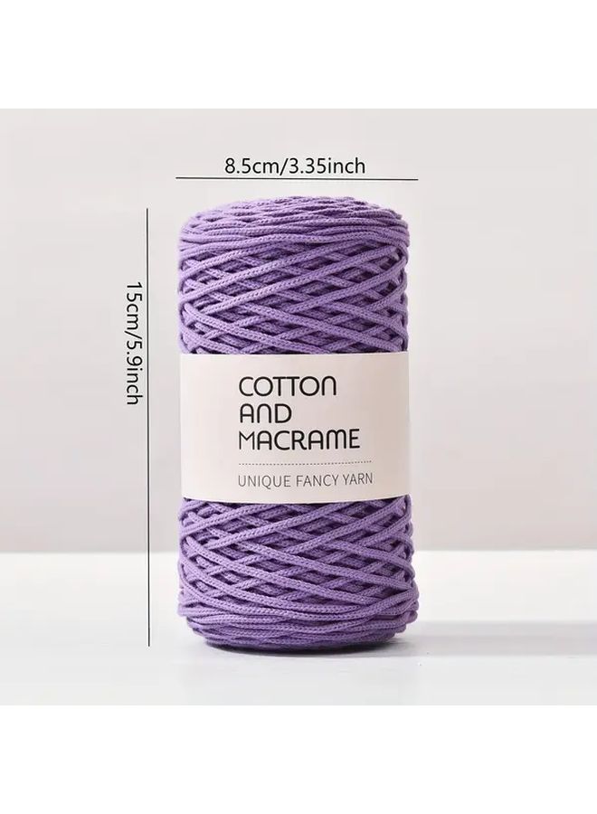 3mm Multi Color Round Knitting Cotton Rope 20 Old Blue Yarn Roll For Weaving Crafts - Image 3