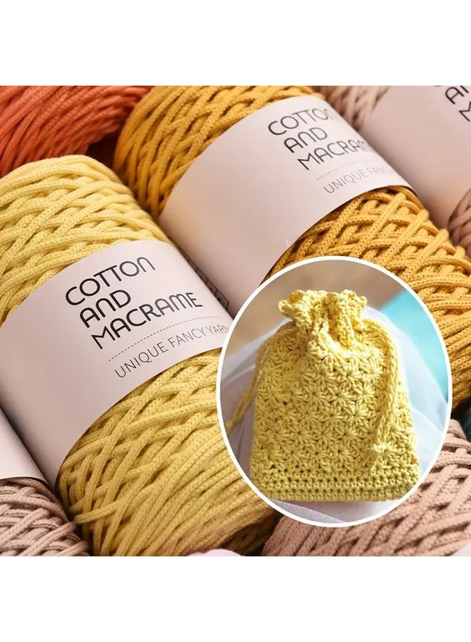 3mm Multi Color Round Knitting Cotton Rope 20 Old Blue Yarn Roll For Weaving Crafts - Image 5