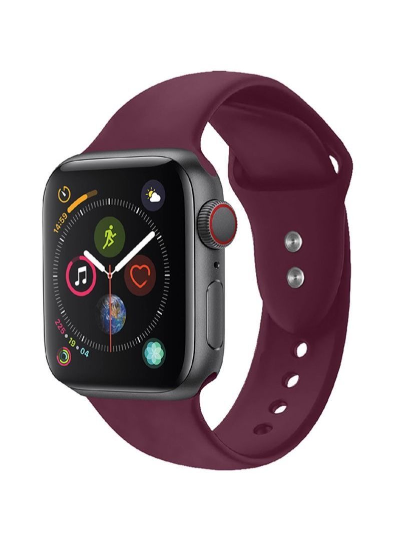 Apple Watchband , Apple Watch Strap for Apple Watch Series / 5 / 6/7  42 / 44 / 45 mm Maroon - Image 1