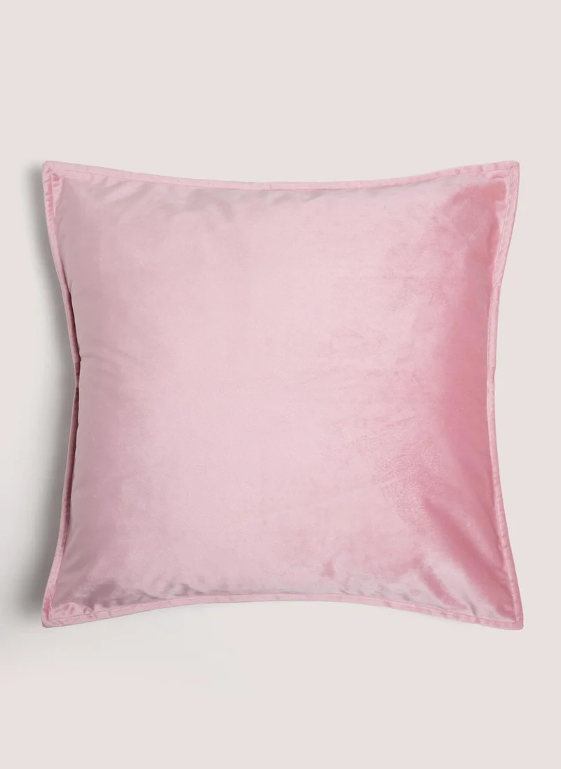 Matalan Large Pink Velvet Cushion