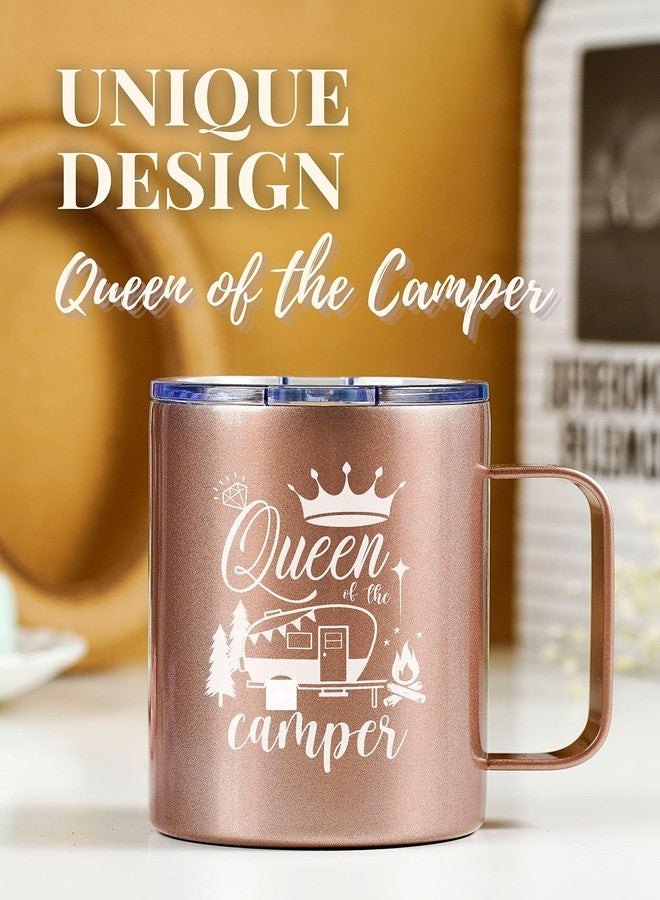 وان بتل كوب قهوة Onebttl Queen of the Camper RV، هدية مثالية للنساء، إكسسوارات داخلية للتخييم، مناسب لحياة التخييم في المنازل المتنقلة والمقطورات والشاحنات، مصنوع من الفولاذ المقاوم للصدأ المعزول، سعة 350 مل/12 أونصة. - Image 2