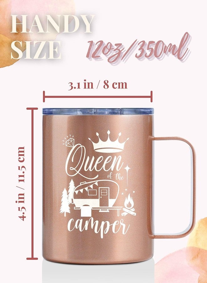 وان بتل كوب قهوة Onebttl Queen of the Camper RV، هدية مثالية للنساء، إكسسوارات داخلية للتخييم، مناسب لحياة التخييم في المنازل المتنقلة والمقطورات والشاحنات، مصنوع من الفولاذ المقاوم للصدأ المعزول، سعة 350 مل/12 أونصة. - Image 4