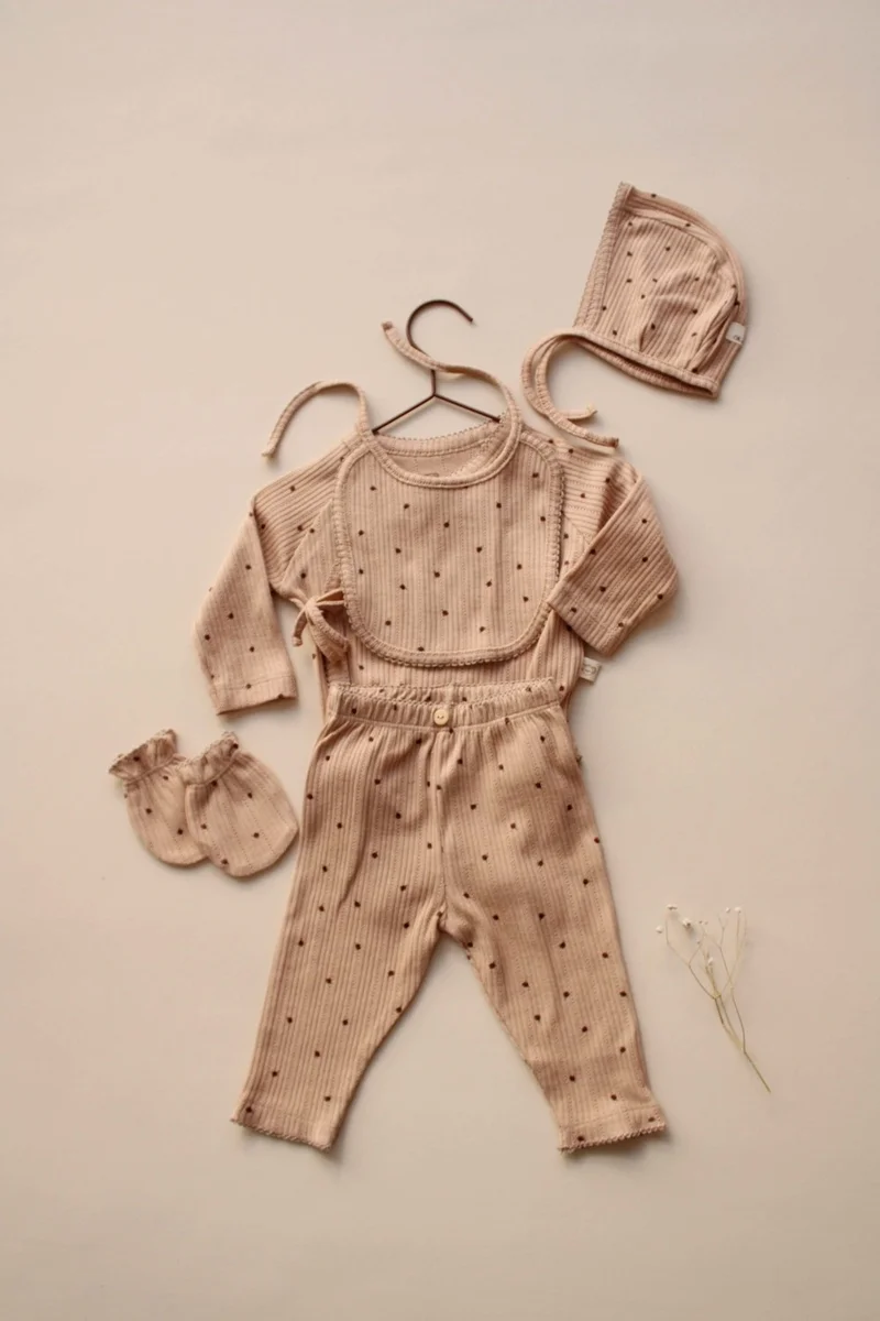 Ohlala Koala 5-Piece Double Breasted Newborn Set Floral Printed Model 5