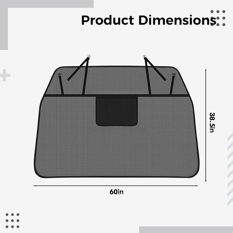 Backseat Dog Barrier, Mesh Divider, Pet Car Safety Travel, Escape-Proof, Easy Install, Keeps Dogs in Rear, 21.7 X 21.7 X 0.8 in - Image 3