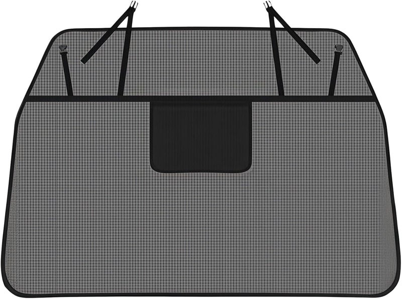 Backseat Dog Barrier, Mesh Divider, Pet Car Safety Travel, Escape-Proof, Easy Install, Keeps Dogs in Rear, 21.7 X 21.7 X 0.8 in - Image 1