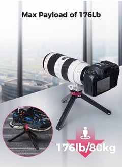MOMAN Tabletop Tripod for DSLR Camera, with 1/4 and 3/8 Screw Mount and Function Leg Design, Max Payload of 176 Lb CNC Aluminum, Moman Minipod  - Image 2