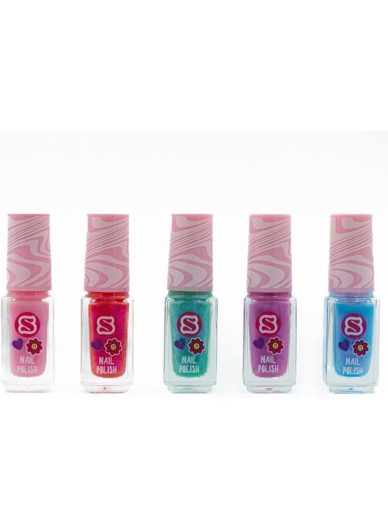 Shush! Shush Water‑Based Nail Polish Set 5 Pcs – Non‑Toxic, No Parabens, No Phthalates - Age 5+ - Image 2