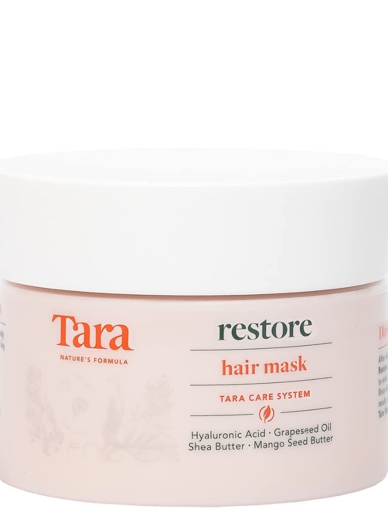 Tara Nature's Formula Restore Hair Mask. Cruelty-Free: Repair, Reconstruct and Hydrate with Hyaluronic Acid and Plant-Based Butters. Free from Parabens, Sulfates and Mineral Oils
