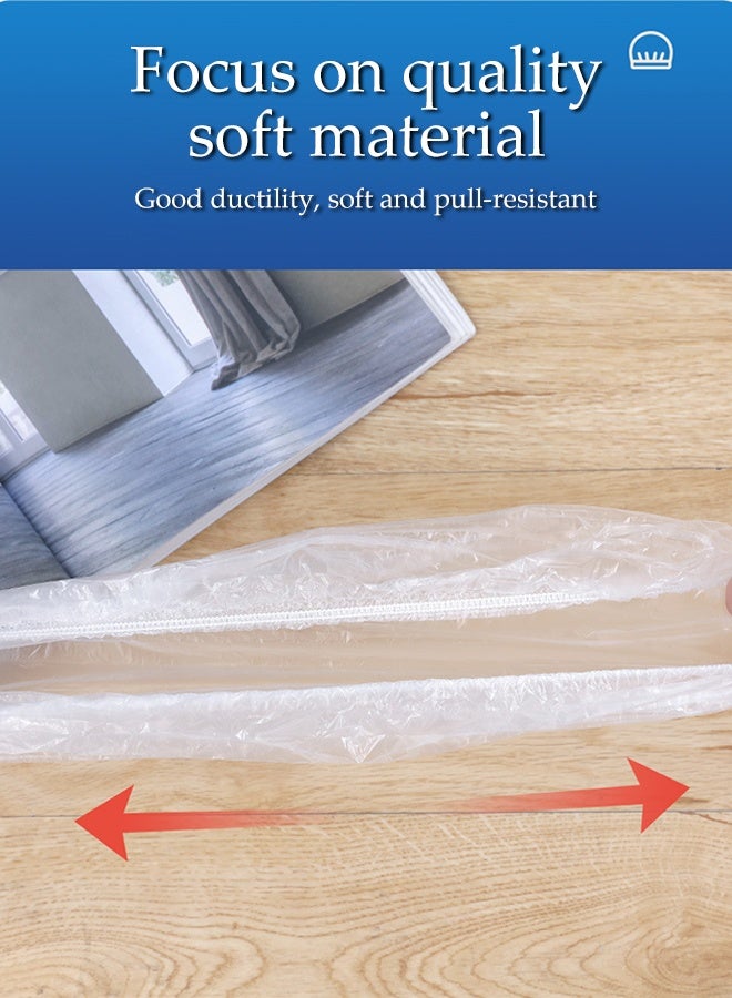 DUNISO 100Pcs Disposable Shower Cap Set,Thickening Waterproof Shower Caps,Plastic Clear Hair Cap,Oil and Stain Resistant,Elastic Big,for Women, Men, Travel Spa, Hotel, Hair Solon, Home Use - Image 2