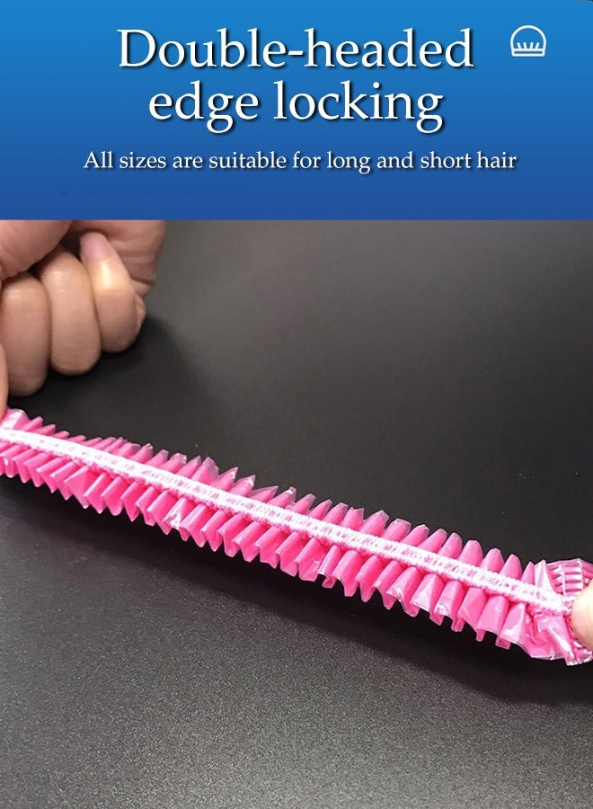 DUNISO 100Pcs Disposable Shower Cap Set,Thickening Waterproof Shower Caps,Plastic Clear Hair Cap,Oil and Stain Resistant,Elastic Big,for Women, Men, Travel Spa, Hotel, Hair Solon, Home Use - Image 4