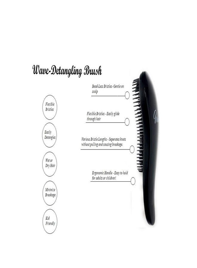 G.B.S Detangling Brush Pink Black and Grey, Pack of 4 - Image 4